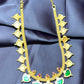 Traditional Maharashtrian Green Enamel Leaf Necklace