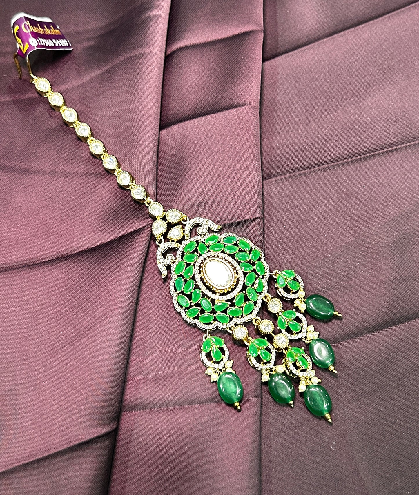 Royal Emerald Maang Tikka