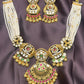 Antique Kundan Pearl Strand Necklace Set