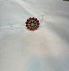 Traditional Ruby–Emerald Floral Kundan Ring