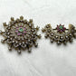 South Indian Surya & Chandra Hair Brooch Set