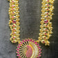 Temple Peacock Haar with Ruby & Emerald Accents