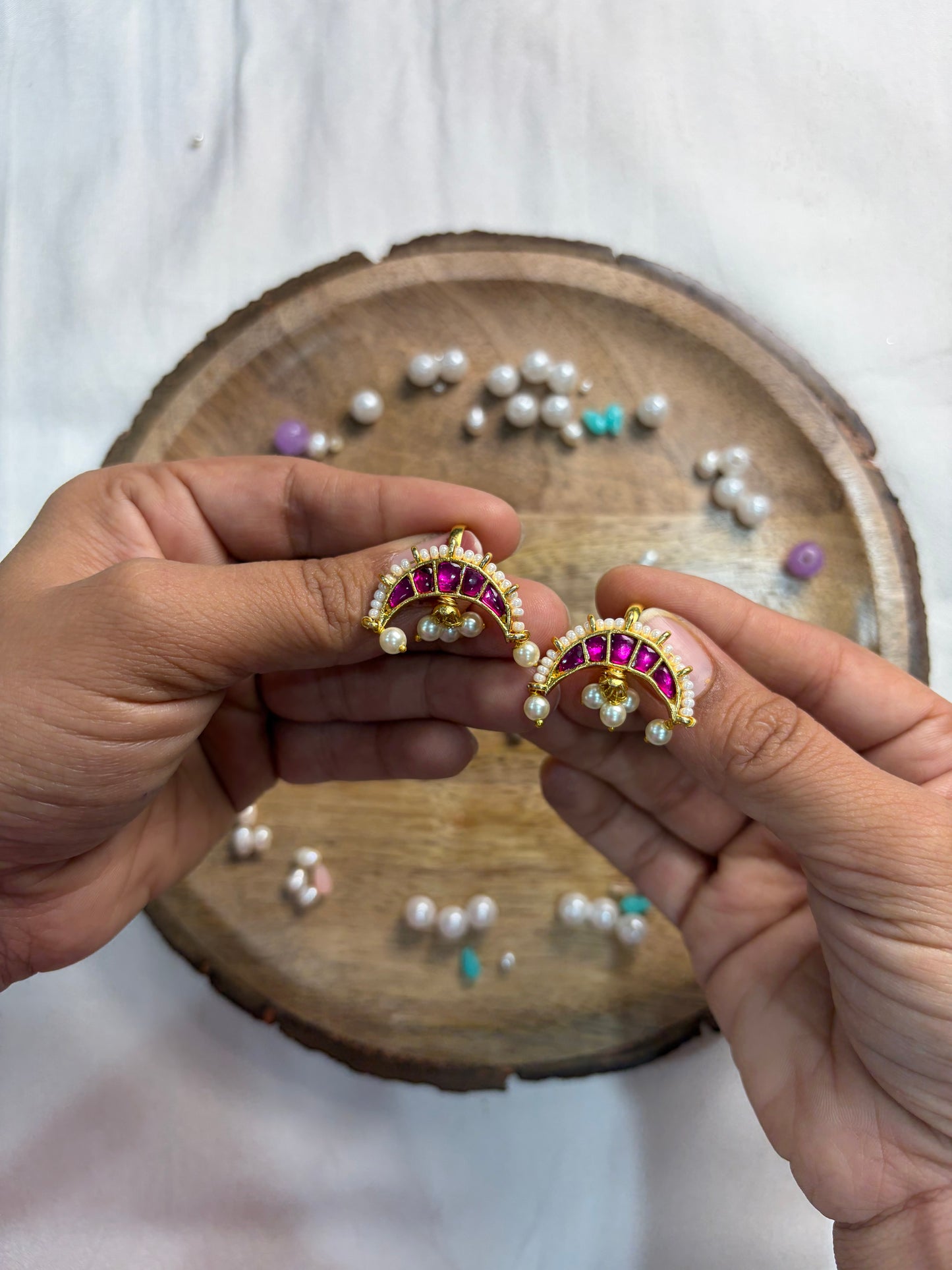 Pachi kundan pink bugdi