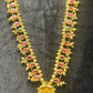 Rajwadi Teardrop Ruby-Green Putla Haar