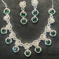 Graceful Emerald Drop Necklace Set