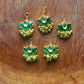 Green Lotus Kundan Hair Accessories – Traditional Gold Finish with Ghungroo