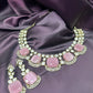 Blush Pink Stone Choker Necklace Set