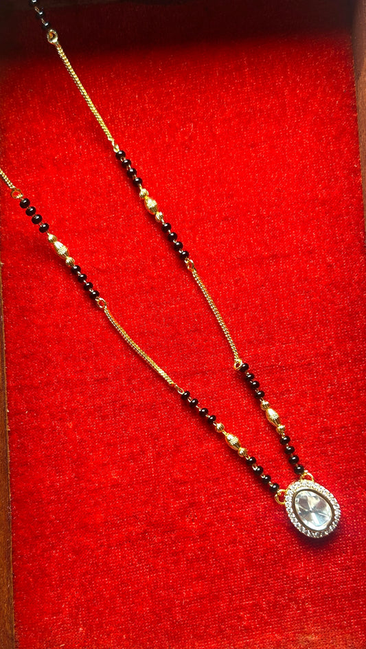 18-Inch Mangalsutra with Kundan Pendant