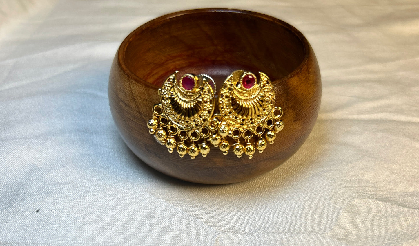 Traditional Temple Style Necklace Set – 1 Gram Gold Finish
