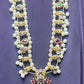 Pearl Temple-Style Haar with Ruby & Emerald Stones