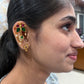 Royal Emerald Leaf Ear Cuff