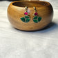 Peacock Motif Enamel Bugdi Earrings