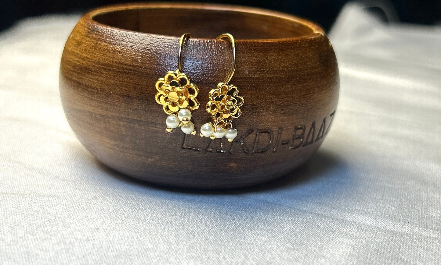 Classic Gold Floral Bugdi Earrings