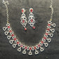 Crimson Charm Designer Necklace Set