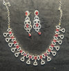 Crimson Charm Designer Necklace Set
