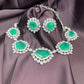 Contemporary Emerald & Diamond Necklace Set