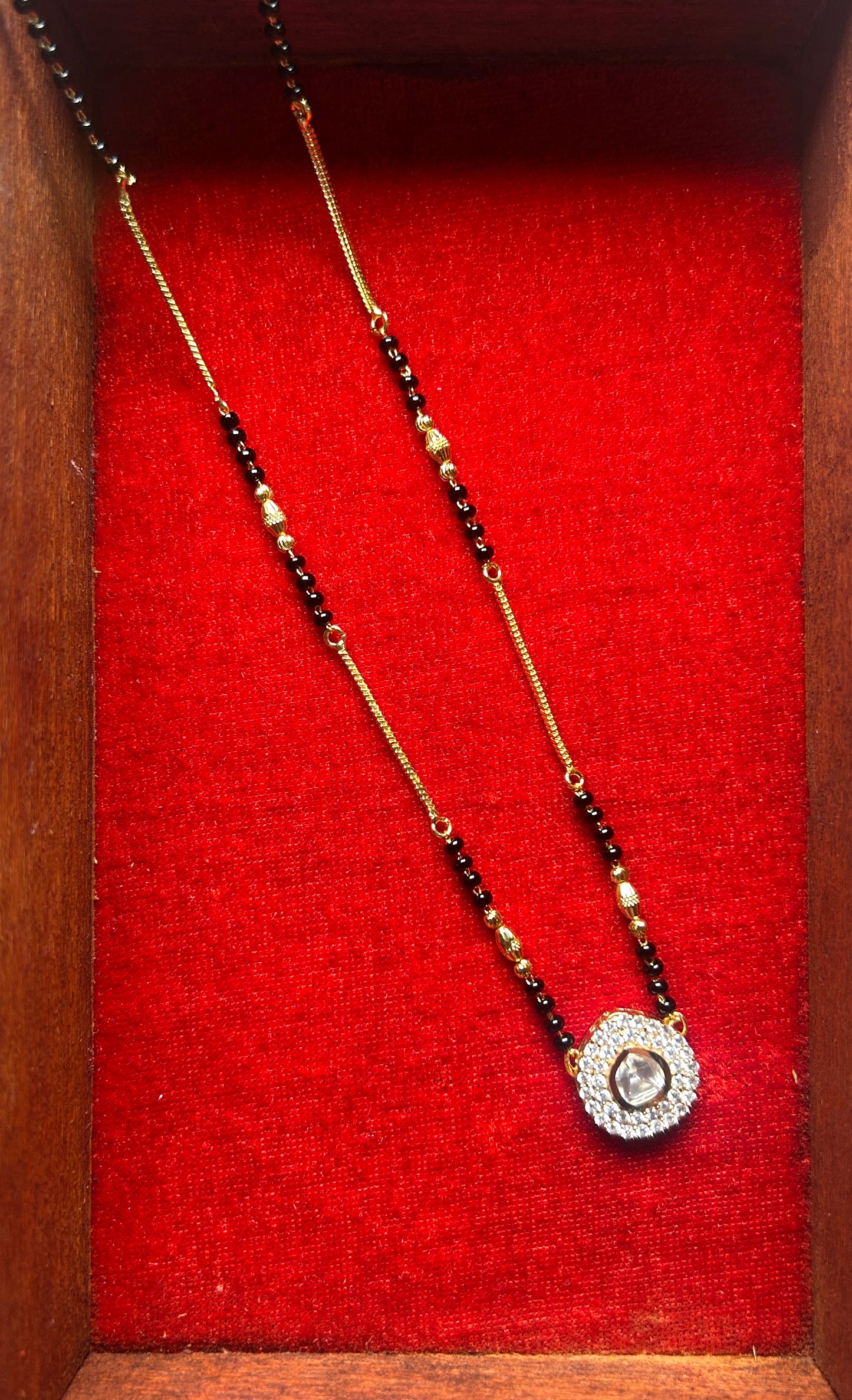 18-Inch Mangalsutra with Kundan Pendant