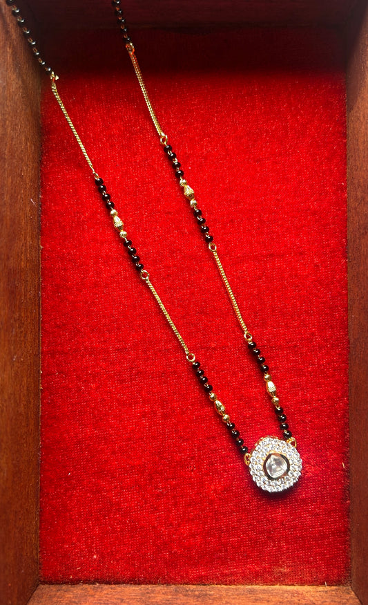 18-Inch Mangalsutra with Kundan Pendant