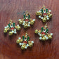 Kundan Pearl Ghungroo Hair Accessory with Red-Green Enamel Work
