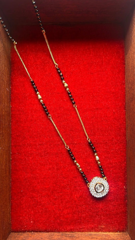 18-Inch Mangalsutra with Kundan Pendant