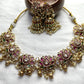 Kundan Choker Necklace Set – With Pearl Drops & Meenakari Touch