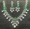 Floral Cascade Emerald Necklace Set