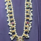 Pearl Temple-Style Haar with Ruby & Emerald Stones