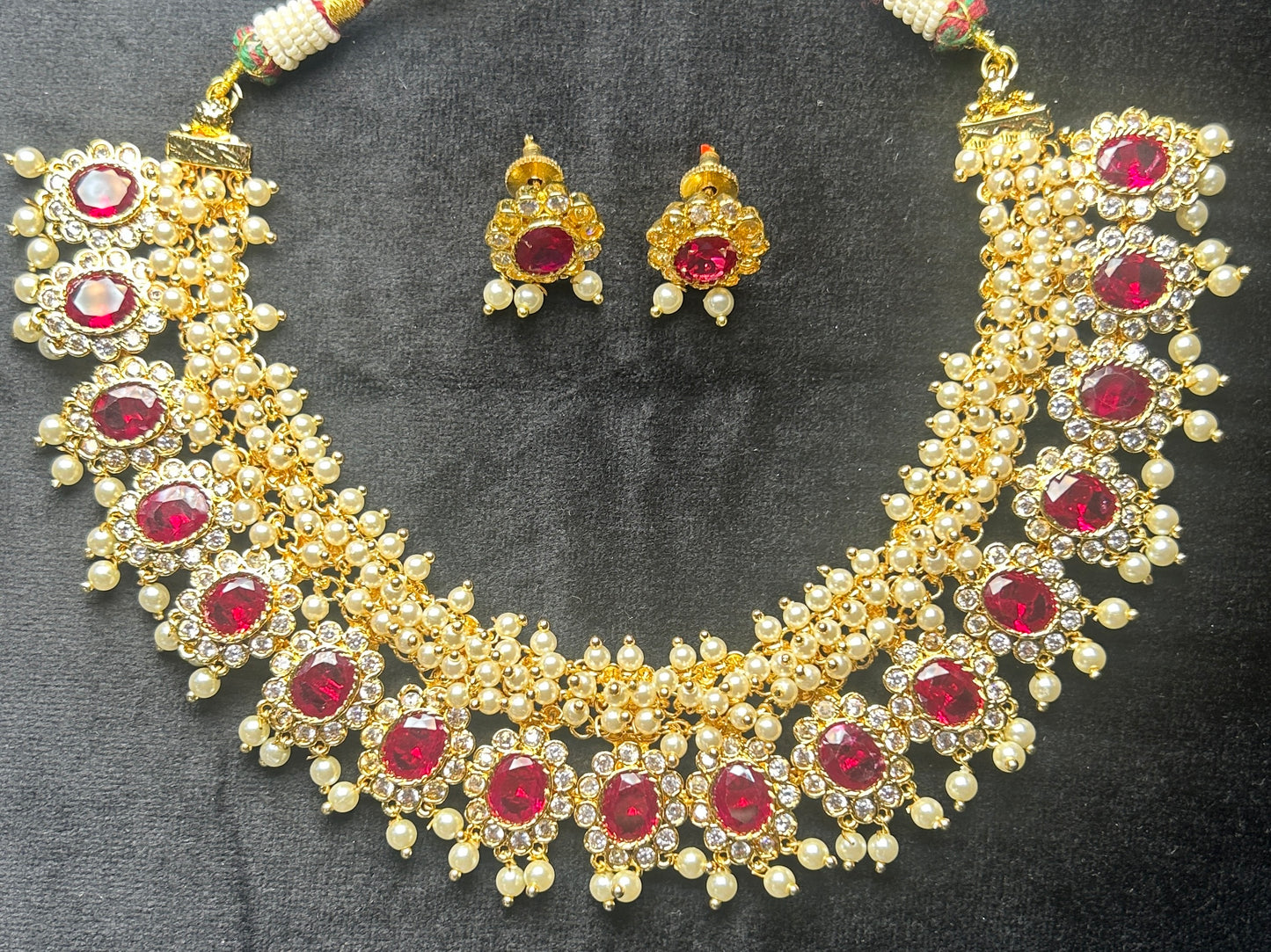 Royal Kundan Pearl Choker Set