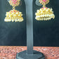 Ruby Floral Jhumkas with Pearl Layers