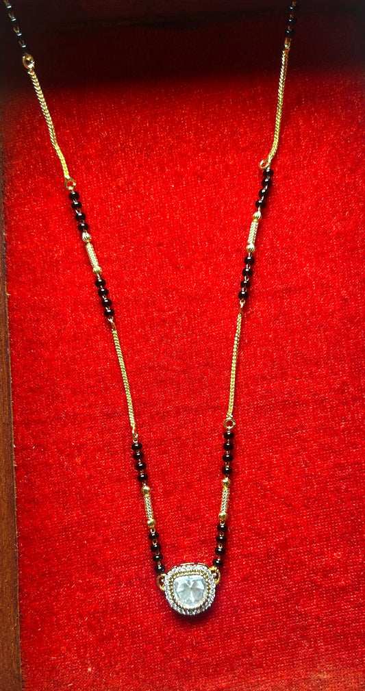 18-Inch Mangalsutra with Kundan Pendant