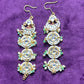 Pastel Kundan Dangler Earrings with Pearl & Mint Bead Drops