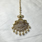 Victorian CZ Maang Tikka with Pearl Drops