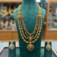Heritage Lakshmi Multilayer Antique Gold Necklace Set