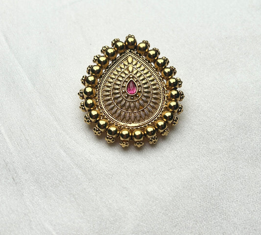 Antique Kemp Teardrop Hair Brooch