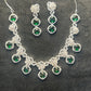 Graceful Emerald Drop Necklace Set