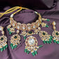 Regal Kundan & Emerald Choker Necklace Set