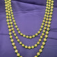 Three-Layer Round Beaded Ganthan with Green Accents