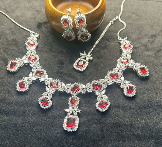 Ruby Regal Radiance Necklace Set