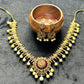 Lotus Pearl Antique Necklace Set