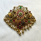 Antique Dual Peacock Kemp Hair Brooch