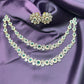Emerald Blossom Double-Layer Necklace Set