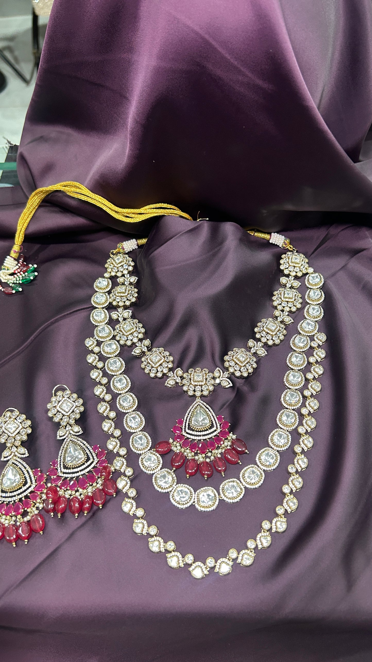 Polki & Ruby Long Bridal Set