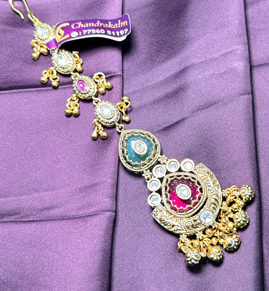 Dual-Tone Antique Maharani Maang Tikka