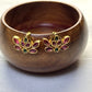 Lotus Design Kundan Bugdi – Pink & Green Stone Studded