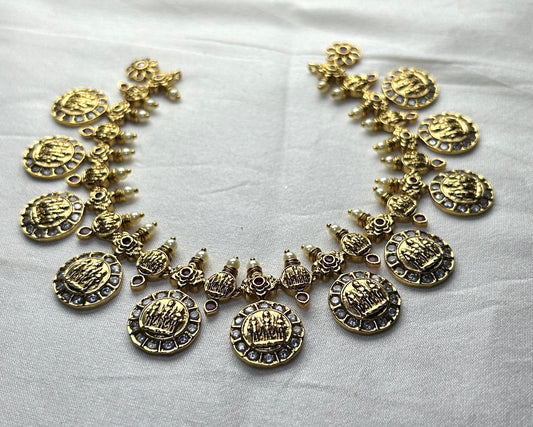 Antique Lakshmi Coin Necklace – Traditional Maharashtrian Style