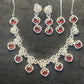 Regal Ruby Stone Necklace Set
