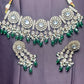Royal Green Beaded Kundan Necklace