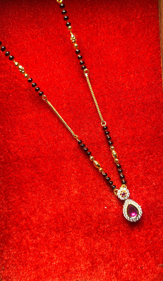 18-Inch Mangalsutra with Kundan Pendant