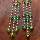 Lotus Long Hair Accessory with Pearl Chains, Green Beads & Ghungroo