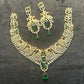 Peacock Emerald Sparkle Bridal Necklace Set